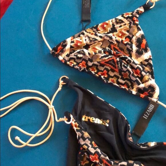 LEZARD BATIK CAVIAR PRINT BIKINI SET 2 pieces NWOT‎ - Picture 6 of 8